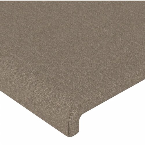  LED uzglavlje smeđesivo 93 x 16 x 118/128 cm od tkanine Slike