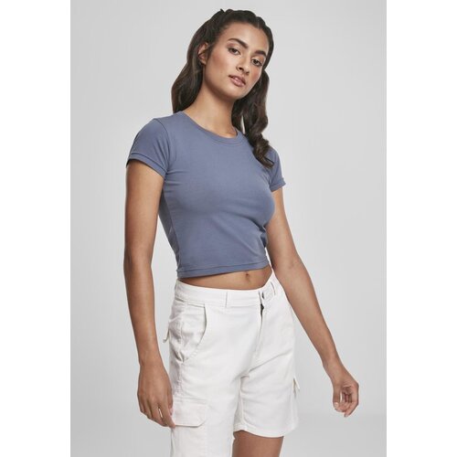 Urban Classics Ladies Stretch Jersey Cropped Tee Vintageblue Cene