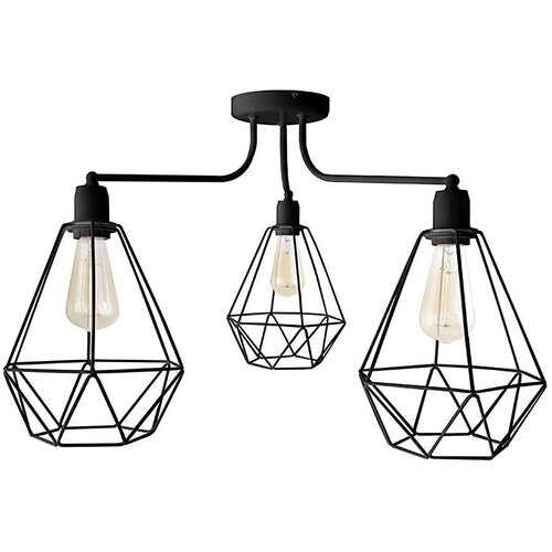  Luster KARO 3xE27/15W/230V crna Cene
