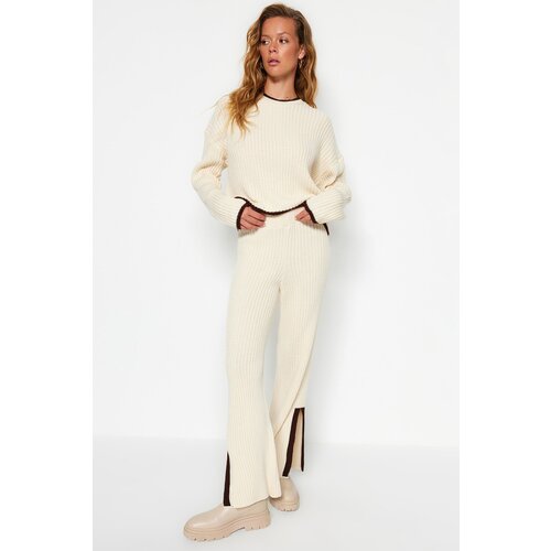 Trendyol Stone Roving Color Block Knitwear Top-Upper Set Slike