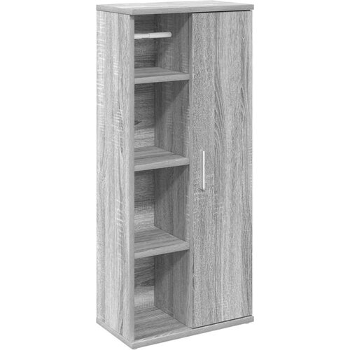 Maison Chic Kopalniška omarica - Kopalniški kabinet z držalom za zvitke siva sonoma 39x22x90 cm, (21787050) Cene