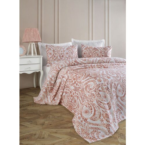 Lessentiel Maison set Prekrivač i jasučnice Loop, 200 x 230 cm, Crveni Slike