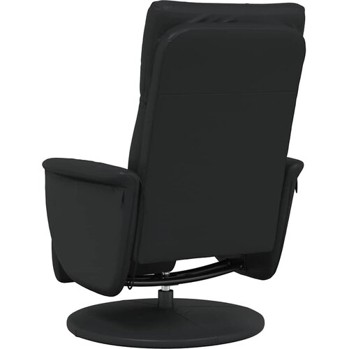  Masažni naslonjač od umjetne kože s osloncem za noge crni Slike