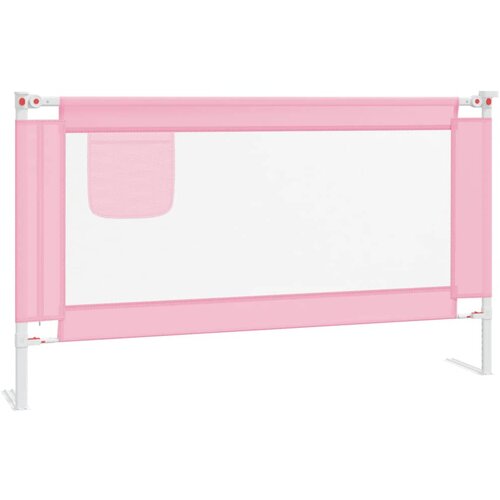 vidaXL sigurnosna ograda za dječji krevet ružičasta 140x25 cm tkanina Cene