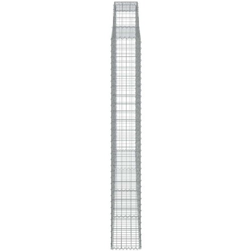  Obokane gabion košare 2 kosa 300x30x220/240 cm pocinkano železo, (20981938) Cene