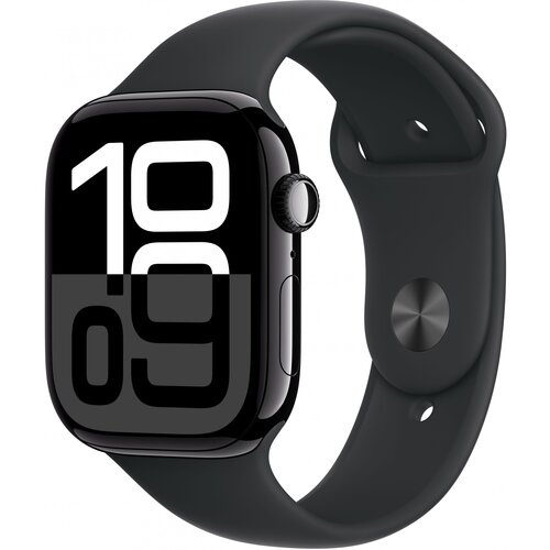 Apple watch series 10 gps + cellular 46mm jet black aluminium case with black sport band - s/m" Cijene
