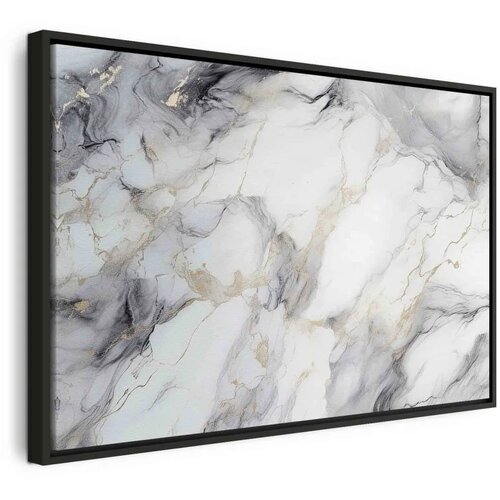  Slika - Elegant marble – stone structures in neutral colours 120x80 U crnom drvenom okviru Cene