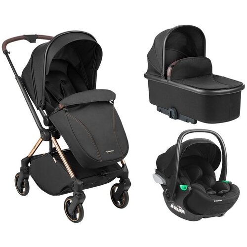 Kikka Boo Kolica Lanah 3in1 premium set sa autosedi&amp;scaron;tem I-Xtend I-size i tvrdom korpom Black Slike