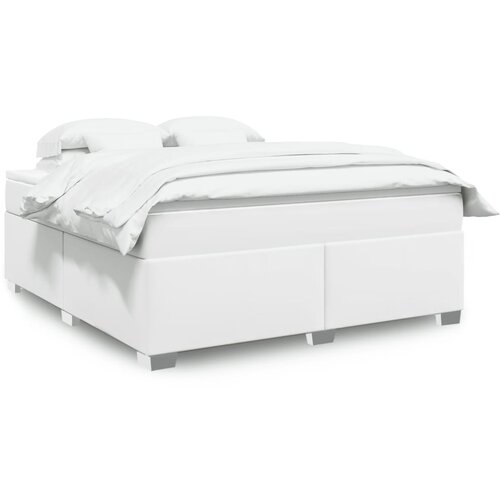 The Living Store Box spring postelja z vzmetnico bela 180x200 cm umetno usnje - Box Spring Postelja, (21428167) Slike