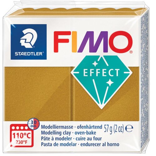  MASA ZA MODELIRANJE 57G FIMO EFFECT METALLIC STAEDTLER 8010-11 METALIK ZLATNA Slike