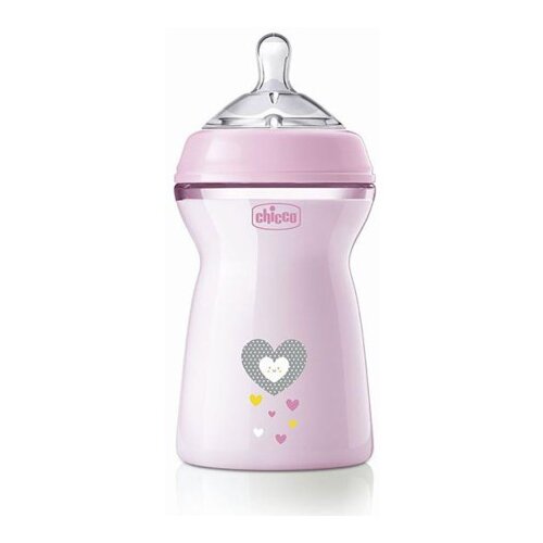 Chicco nf plastična flašica,330ml,silikon,6m+,devojčica ( A075864 ) Cene