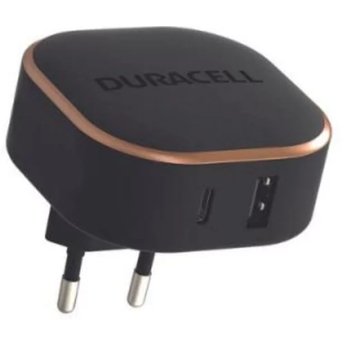 Duracell polnilnik PD 30 W USB-A + USB-C PPS črn