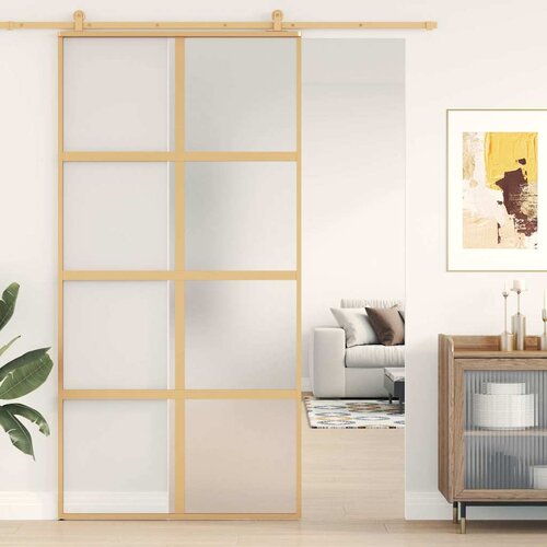  Klizna vrata zlatna 102,5x205 cm matirano staklo ESG i aluminij Cene