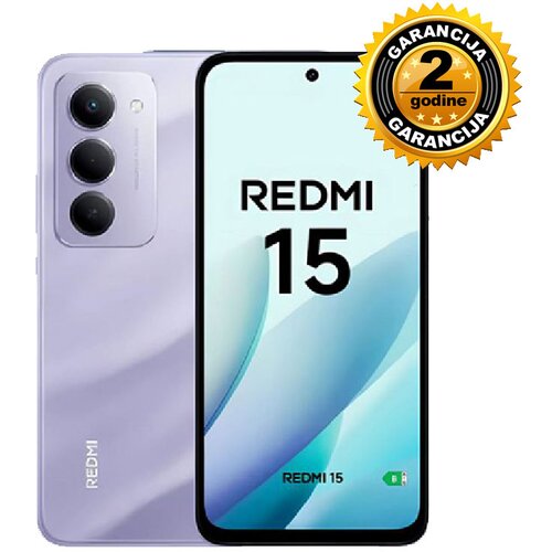 XIAOMI REDMI 15 6+128GB SANDY PURPLE EU Slike