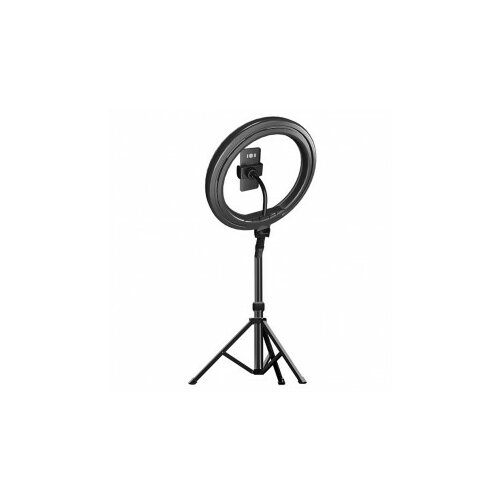 DEVIA tripod live streaming stand with led ring light 12 inch crna Slike