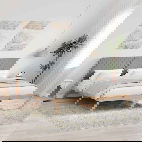  Konstrukcija postelje Rjava 150 x 200 cm Masivno borovo les, (5000084401) Slike