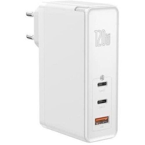 Baseus adapter hišni polnilec 220v gunfast quick charge 120w vhod 1x usb a in 2x type c - original (eu blister) bel Cene