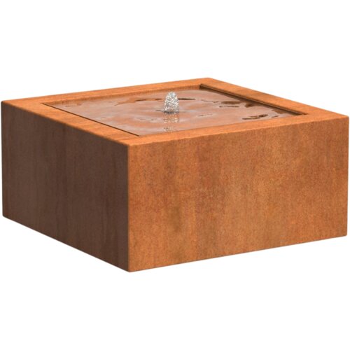 ADEZZ Kvadratna vodna miza iz jekla Corten - 80 x 80 x 40 cm Cene