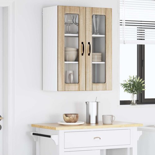  Zidni stakleni ormarić Lucca Hrast sonoma 60 x 31 x 80 cm Slike