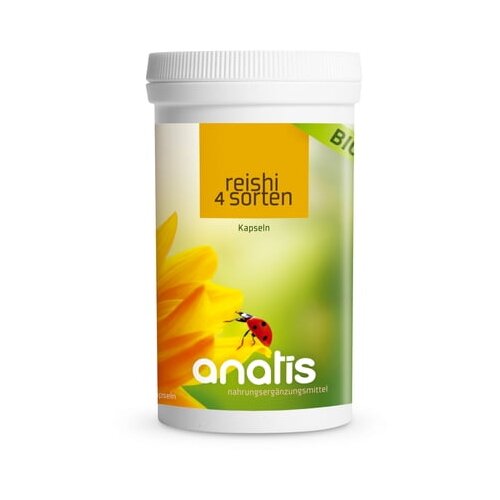 anatis Naturprodukte reishi 4-vrste gob BIO - kapsule - 180 kaps. Cene