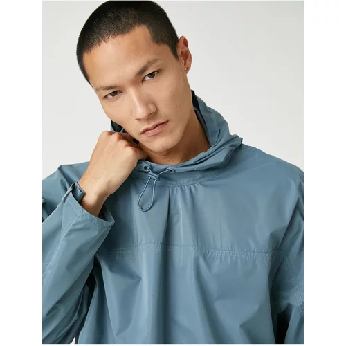 Koton Sports Oversize Raincoat Hooded Long Sleeve Waterproof