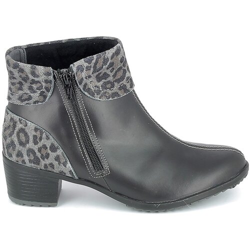 Boissy Boots Noir Leopard Crna Slike