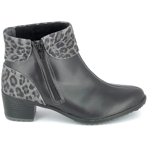 Boissy Boots Noir Leopard Crna