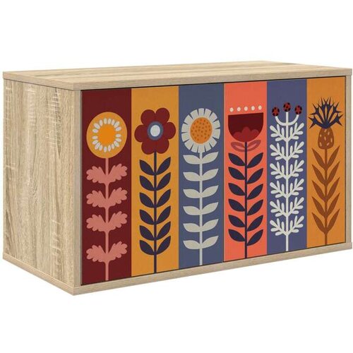 vidaXL TV ormar za montažu na zid ESSEN 69 x 33 x 40 cm Hrast sonoma - Hrast sonoma Uzorak suncokreta Cene