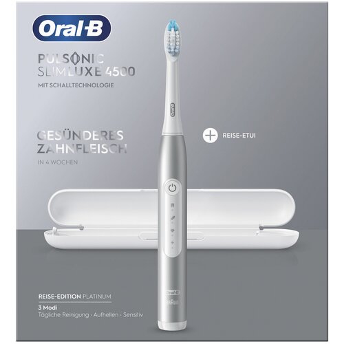 Oral-b Električna zobna ščetka Pulsonic Slim Luxe 4500 Platinum mit Reiseetui Cene
