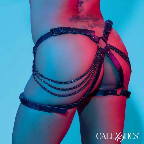 California Exotics Chain Thigh Harness Black