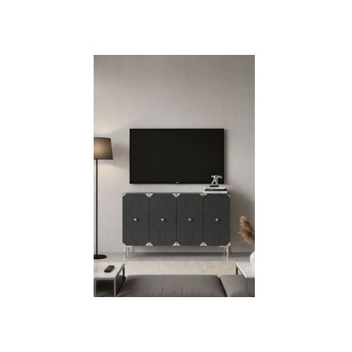 Hanah home Konzola Alfa 120 Anthracite Silver Cene