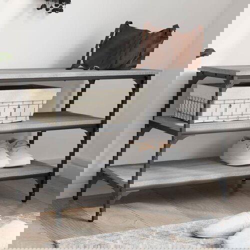 vidaXL Klupa za cipele siva boja hrasta 70x38 5x49cm konstruirano drvo Cijene