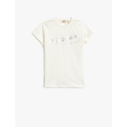 Koton Ataturk&amp;#039;s Signature Printed Short Sleeve T-Shirt Crew Neck Slike