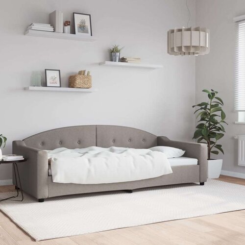  Raztegljiva postelja taupe 90x200 cm blago, (20792311) Cene