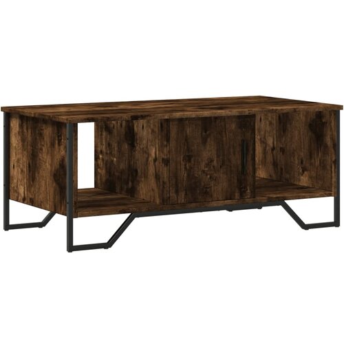 Maison Chic Klubska mizica - kavna mizica - Nizka mizica dimljeni hrast 100x51x40 cm inženirski les, (21753582) Slike