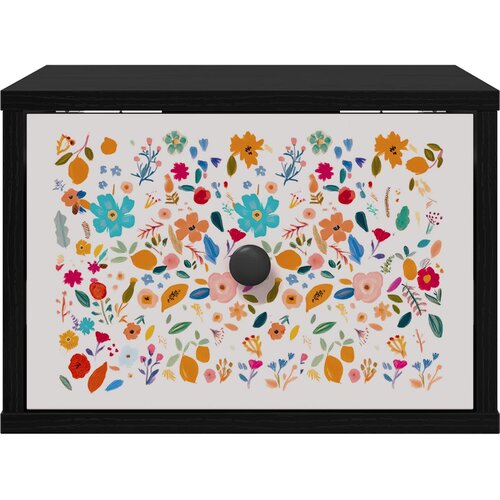  Wall-mounted noćni ormarić MAINZ Crni hrast 36 x 33 x 25 cm Slike