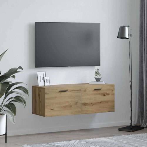 VidaXL Ormar za Zid hrast artisan 100 x 36.5 x 35 cm Konstruirano drvo Slike