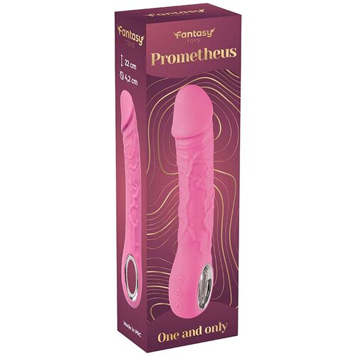 Fantasy toys Silikonski vibrator sa grejanjem &amp;ndash; Prometheus Pink Slike