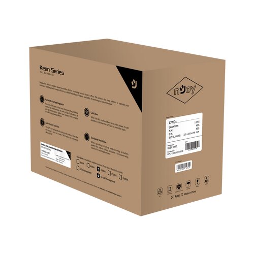 Njoy keen 1500 usb - UPLI-LI150KU-CG01B 1500 va / 900 w, line interactive, 4 x schuko, usb port, RJ11/45 port, automatic voltage regulation ups Slike