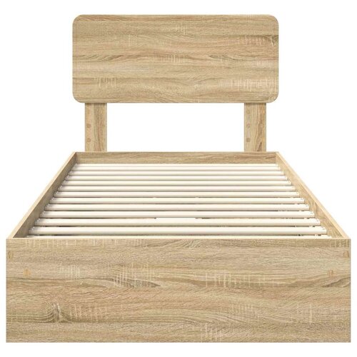  Krevet s od storage Sonoma hrast 100 x 200 cm Konstruirano drvo Slike