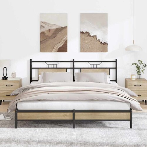 vidaXL Posteljni okvir brez vzmetnice 183x203 cm inženirski les Cene
