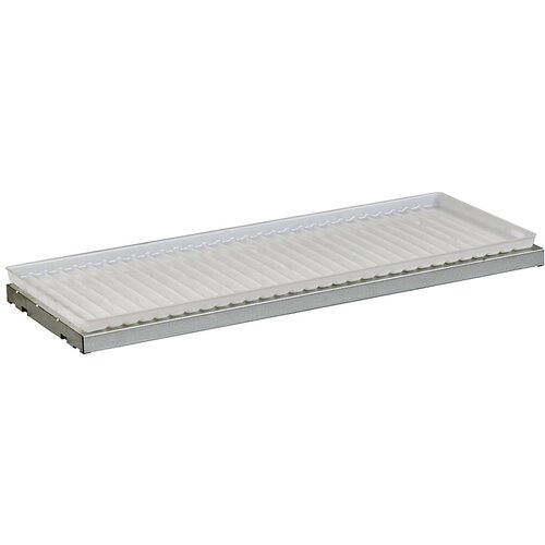 Justrite Polica, za agresivne snovi, kot so kisline, s PE kadico, ŠxG 1092 x 457 mm Cene