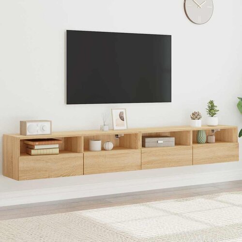  Zidni TV ormarići 2 kom boja hrasta 100 x 30 x 30 cm drveni Cijene