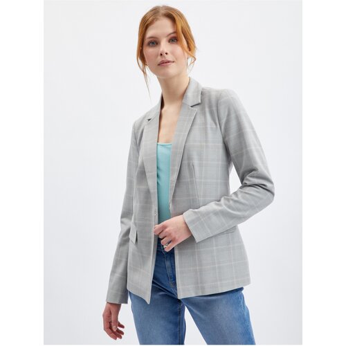 Orsay Grey Ladies Plaid Jacket - Ladies Slike