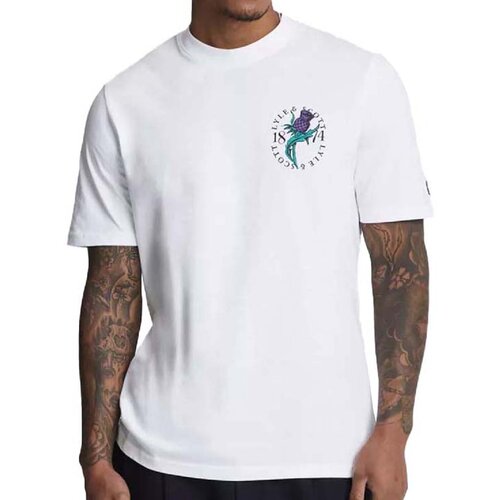 Lyle and Scott Muška majica Thistle flora print, Bela Cene