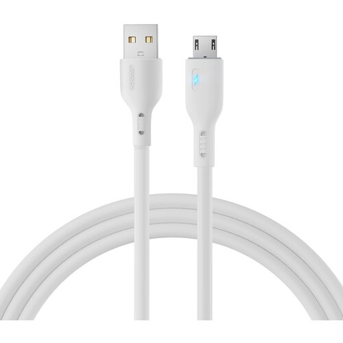 Joyroom Kabel z LED indikatorjem USB - micro USB 2.4A 2m bel, (21580720) Cene