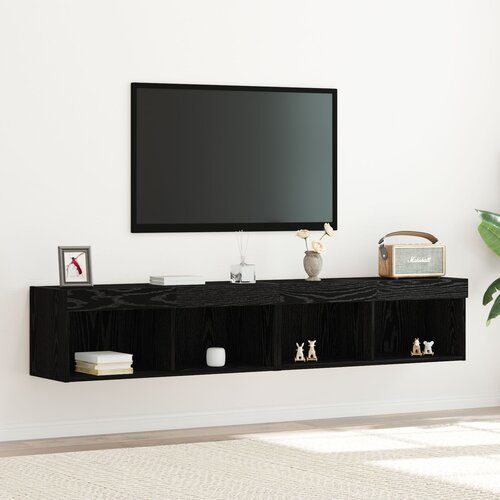 vidaXL TV ormarić Crni hrast Konstruirano drvo 30 x 30 x 80 cm Cene