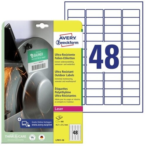 Avery Zweckform Etikete zweckform l7911-10 odporne polietilenske, (5000286002) Cene