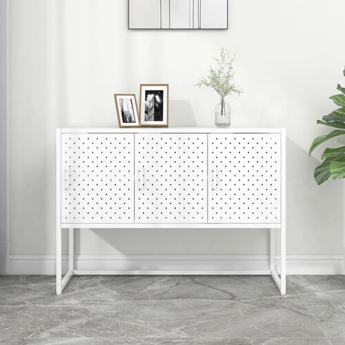  Komoda bijela 105 x 35 x 75 cm čelična Cijene