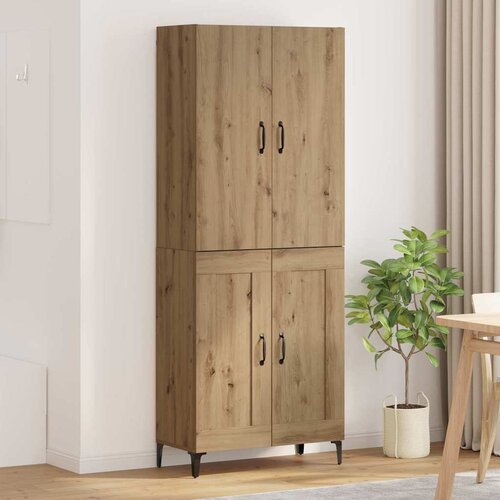 vidaXL Visok predalnik Umetni hrast 69,5 x 34 x 180 cm Konstruiran les Cene
